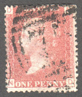 Great Britain Scott 33 Used Plate 118 - ND - Click Image to Close